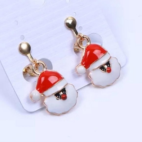 Clip On Holiday Christmas Lightweight Earrings - Picture 5 of 5